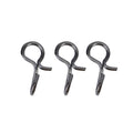 50pcs Fishing Clips, Black Stainless Steel Quick Release Small Fly Hook Lure Fishing Snaps for Lures Hooks and Terminal Tools (S)