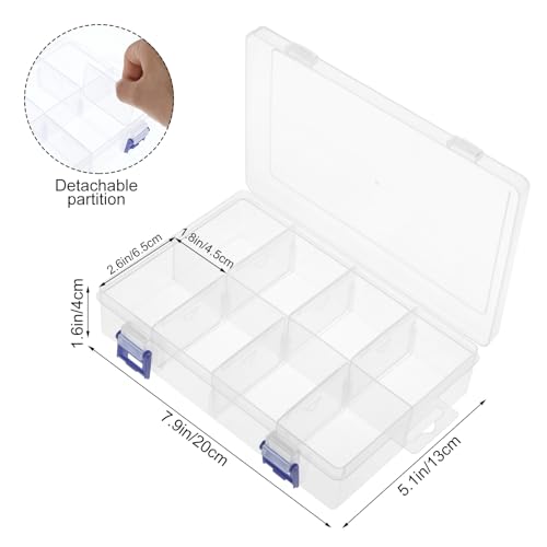 Fish Bait Storage Box, Fishing Spinner Baits Organizer for Bass 2Pcs Spinner Lures Organizer Kit with Portable Carrying Handle Universal Lure Organizers for Bass, Pike, Salmon Lures, Gift for Men