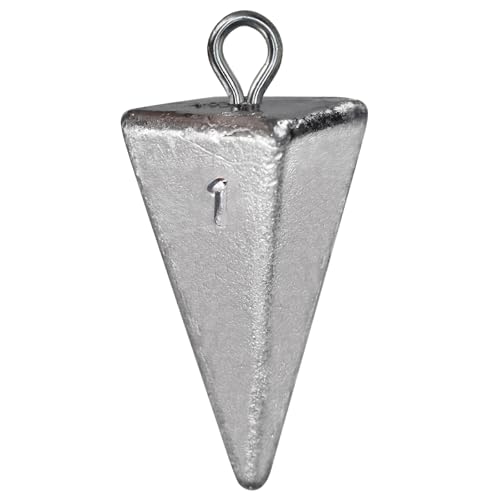 Triangle Fishing Weights 4-Sided Pyramid Sinkers Lead Fishing Weights and Sinkers for Saltwater Ocean Surf 1oz-32oz/2LB - size: 1oz-10pack