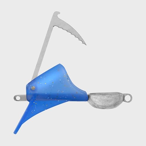 Dead Bait Trolling Lure (Bare) – Premium Fishing Rig for Kayaks, Boats & Jet Skis – Realistic Swimming Action – Ideal for Pelagic Species - color: Blue Silver Fleck, size: Small