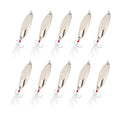 PATIKIL Fishing Spoons, Fishing Lures Casting Spoon Treble Hooks Jigs Hard Metal Spinner Baits for Freshwater Saltwater Salmon - color: Silver Tone, size: 4/5 oz