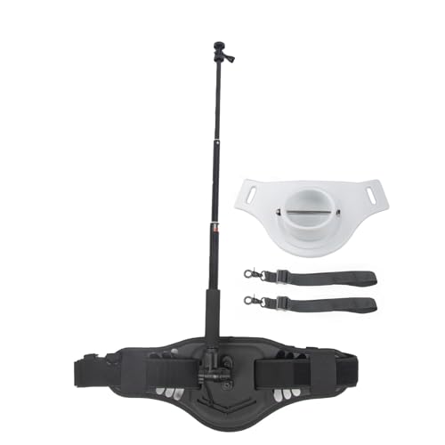 Camera Waist Belt + 90cm Selfie Stick + Fishing Rod Fighting Belt for GoPro for Insta360 for DJI for Fusion Action/Panorama Camera Outdoor Holder Waistband Waist Mount Bracket Strap - color: Waist Belt+Selfie Stick+Fishing Rod Fighting Belt