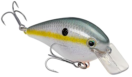 Strike King KVD 1.5 Hard Knock Fishing Lure, 3/8 oz, 3D Lifelike Eyes - color: Sexy Shad, size: 3/8oz