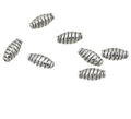 Pack of 50 Metal Lure Bodies Fishing Inline Spinner Making Part Bait Rooster Tail DIY