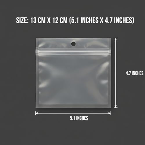 100 Pack Soft Plastic Baits Bags 5.1"x4.7" | Heavy-Duty Clear Lock Zipper Lure Packaging Bags - Leakproof Double-Sealed Zipper Storage for Soft Plastic Lures & Fishing Gear | Multiple Sizes - size: 5.1" x 4.7"