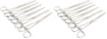Set of 6 Hemostat Locking Forceps 8 Inches, Straight Stainless Steel - Multipurpose Ideal Hemostats for Nurses, Fishing Forceps, Crafts and Hobby (Pack of 2) - size: 8" (Pack of 2)