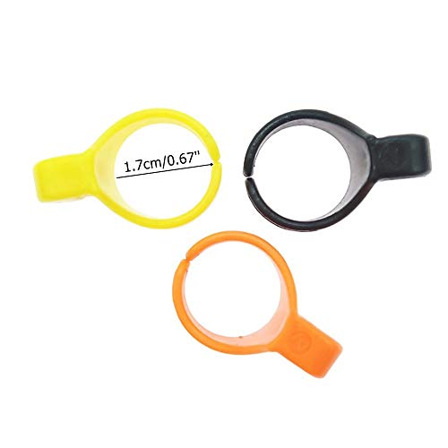 15 Pieces Finger Knife Ring Plastic Quilting Thread Cutter Thimble Sewing Accessories Handcraft DIY Tool with Blade for Cutting Yarn, Fishing Line, Weaving, Mixed Color