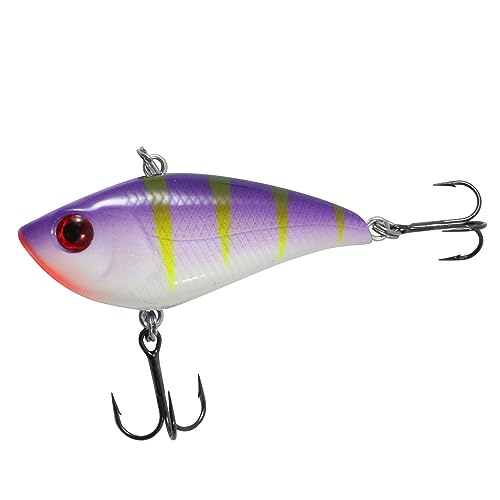 Northland Fishing Tackle Rippin' Shad Lipless Crankbait - Freshwater Fishing Oure for Bass, Walleye, Trout, & Crappie, The Perfect Bait in Nay Kit, Assorted Sizes & Colors - color: GLO PURPLE TIGER, size: 2.6" (5/8 Oz)