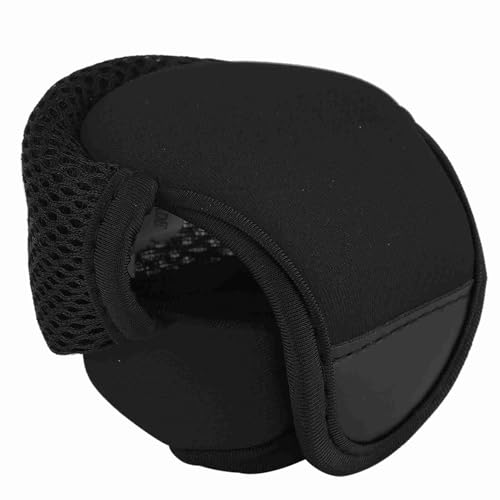 Baitcast Reels Cover Case, Elastic Nylon & Neoprene Materials Breathable Baitcasting Reel Protector Soft Protective Cover Bag for Fishing Wheels - color: Black