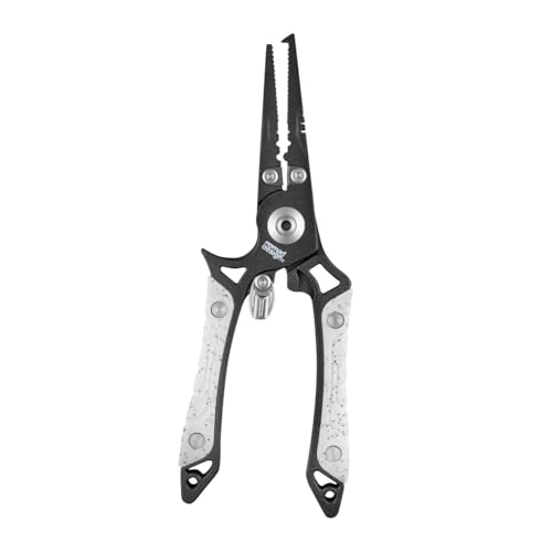 Nomad Design Hydra-X Series 7.25" Stainless Steel Split Ring Fishing Pliers With Non-Stick Coating, Includes Holster & Lanyard