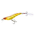Yo-Zuri Crystal 3D Shrimp Slow Sinking Lure, Luminescent Aurora Chartreuse - color: New Penny Gold Flake, size: 3-1/2 inch