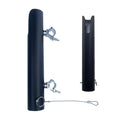 Rod Holders - Ideal for Wagons, Gardening Wagons, Gorillas and Campers, Golf carts. Clip-on mounting. - color: black aluminum