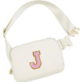 Uygafly Birthday Gifts for 4 5 6 7 8 9 10 11 12 13 Year Old Girl,Gift for Teen Girls Kids Toddler,Personalized Initial Fanny Pack Purse Crossbody Bag Belt Bag Cute Trendy Stuff | Cream,J - color: Cream, style: J