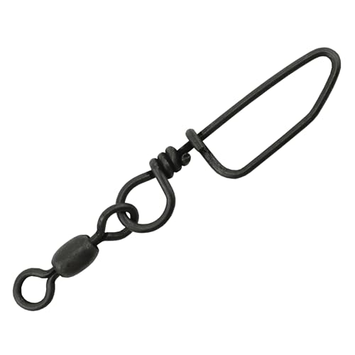 AFW Brass Coastlock Snap Swivels – Durable Fishing Gear with High-Strength Wire Snaps, Black Oxide Finish, Prevents Line Twisting & Kinking, Supports Up to 350 lb Test. - size: 144 pc, #2/0, 225 lb test