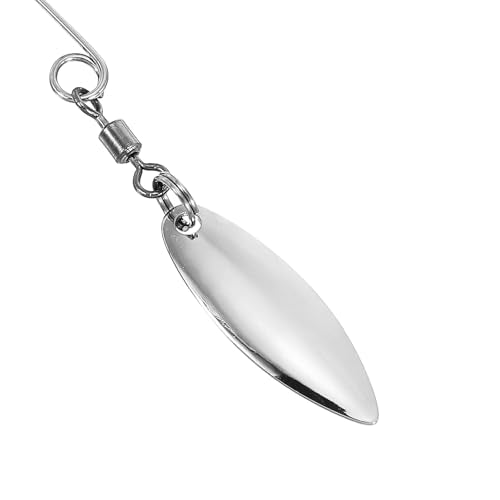 PATIKIL Fishing Lure Blades Willowleaf Lure Making for DIY Bait - color: Silver, size: 1"x0.3"