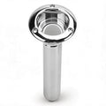 2 in 1 Boat Fishing Rod Cup Holder, Stainless Steel Fishing Rod Holder for Boats, Outrigger Cup Holder for Fishing Rod Holder, 0 Degree/15 Degree/30 Degree - size: 30 Degrees