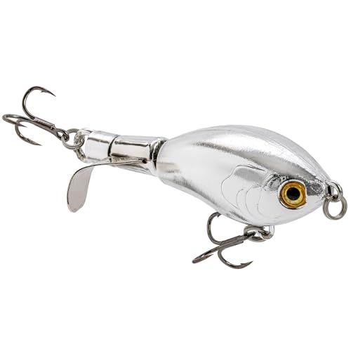Strike King Bitsy Chickin Fishing Lure, Topwater Plopper, 2 1/2-Inches, 1/4-Ounce - color: Carolina Chrome