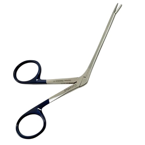 New German Hartman Alligator Micro Forceps 3.5 Inches Serrated Blue Rings Ent Instruments Cynamed