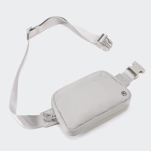 Pander Everywhere Belt Bag for Women, 5 Zipper Pockets Nylon Crossbody Fanny Pack Purse (Seal Grey) - color: Seal Grey