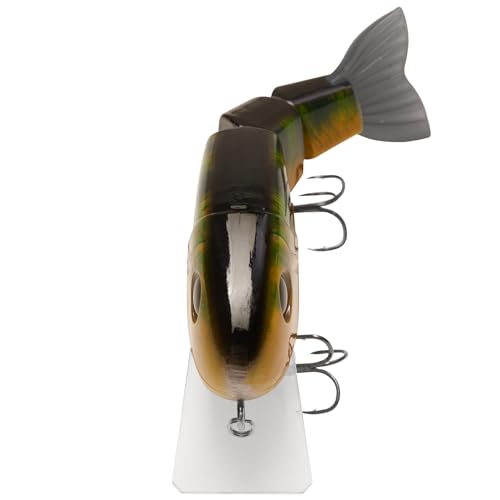 BASSROCK Topwater Fishing Lures for Bass Pike Salmon Floating Swimbait Jointed Crankbait Freshwater Saltwater 4.9in/1.76oz RK1001 - color: Perch, size: 3.9in/1.04oz
