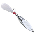Acme Kastmaster Lure with Buck Tail Teaser - color: Chrome, size: 1/4-Ounce