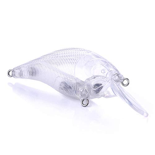 20pcs Unpainted Minnow Crankbaits, Fishing Lure Blanks, 7.5cm/2.95inch - 10.2g/0.02Lb, Bass, Alloy Steel, 13.6cm x 18cm x 1.8cm