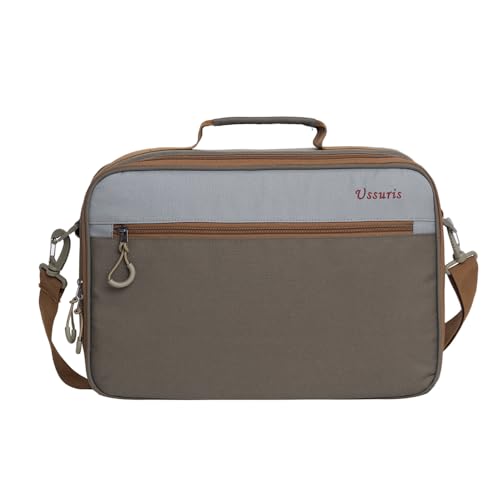 Fly Fishing Reel Case,Shockproof Organizer Bag with Adjustable Dividers, Holds 10 Fly Reels, Protective Travel Gear Bag with Mesh Pocket