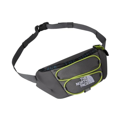 THE NORTH FACE Jester Lumbar Pack | Fanny Pack With Water Repellent Finish, 2.2 Liters, Crossbody Adjustable Strap - color: Anthracite Grey/Smoked Pearl/Fizz Lime