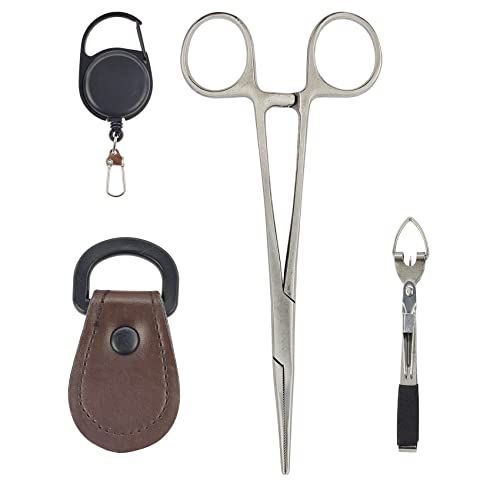EUPHENG Fly Fishing Accessories Fly Fishing Tools Kit, Fishing Knot Tool and Line Clipper with Retractor - style: 4 in1 Combo