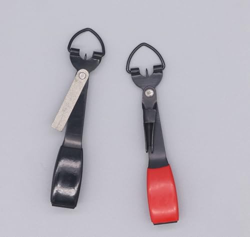 1Pc Fast Tie Nail Knotter Line Cutter Clipper Nipper Hook Fishing Tackle Gear Fishing Quick Knot Tool Sharpener Fly Tying Tool - color: red 1pc