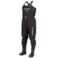 BASSDASH 3D Boot Foot Game Wader Ultra High Strength Nylon PVC Fishing Hunting Chest Waders for Men - color: Black Plaid
