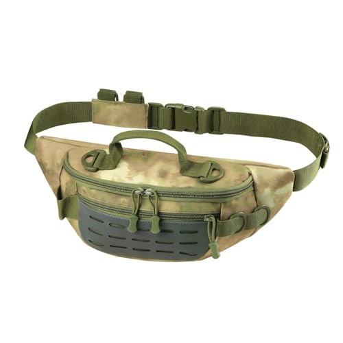 Outdoor Fanny Pack, Large Capacity Hiking Waist Packs with Adjustable Belt & Reflective Strip,good for Travel,Finshing,Running, Cycling(Urban Rubble Camo) - color: Urban Rubble Camo