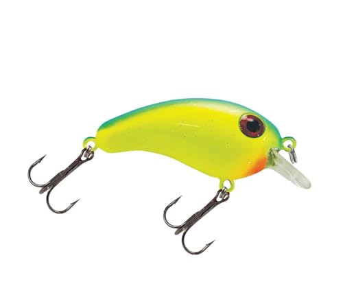 Luck E Strike Crappie Magic Crankbait (2 Inch Crappie Lure) Made in The USA - color: Blue Chartreuse