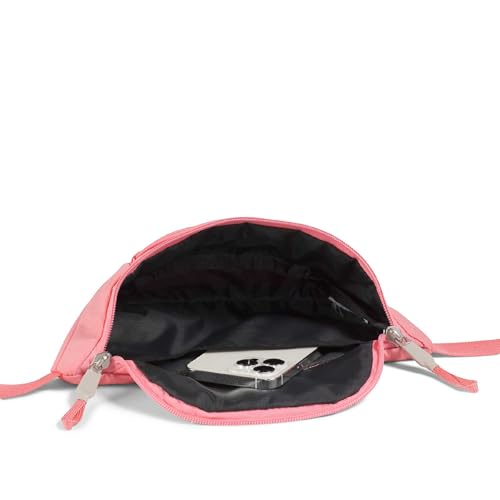 THE NORTH FACE Jester Lumbar Pack | Fanny Pack With Water Repellent Finish, 2.2 Liters, Crossbody Adjustable Strap - color: Coral Crush Light Heather/Coral Crush