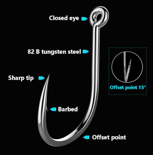 AMHDV 200pcs/pack Circle Fishing Hooks Super Strong Octopus Barb Fishing Hook for Freshwater Saltwater - size: 200pcs-2/0#