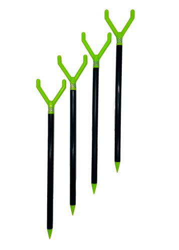 40" Magnum Extendable Trident Fishing Rod Holders in in Packs of 2 and 4 - style: Green