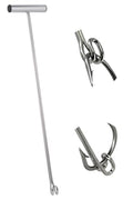 Stainless Steel Fishing Hook Remover，Dehooker Tool,Push/Pull Hook Remover，Anti-Lost Saltwater Dehooker Tool Shark Hook Remover - size: 24"