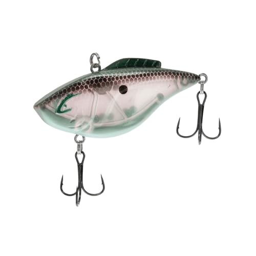 Bill Lewis Hammer-Trap - Freshwater Lifelike Lipless Crankbait Fishing Lure with Mustad Triple Grip Hooks, 3/8 Oz - 5/8 Oz - color: Green Gizzard, size: 3/8 OZ