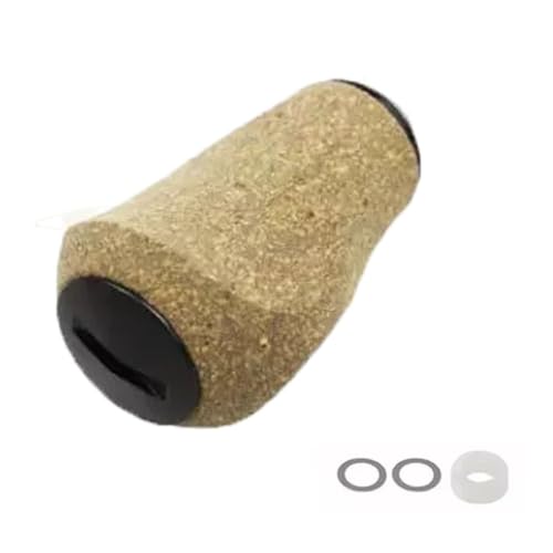 Reel Handle Knob Compatible with Abu Shimano Daiwa Soft Rubber Cork Wood Spinning Baitcasting - Black, Blue, Gray, Green, Purple, Red,Silver - color: Black