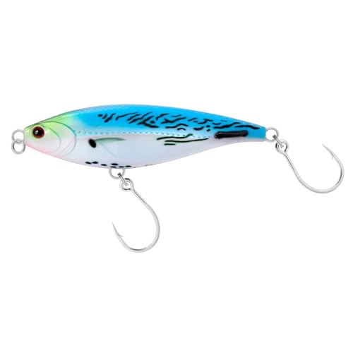 Alwonder High Speed Trolling Lures Saltwater Fishing Lures 6"/3oz Sinking Twitch Bait 7/0 Hook Deep Diving Jerkbait Fishing Plug Offshore Lure for Tuna Striper Mackerel - color: Blue Mackerel
