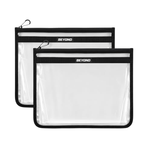 Beyond Fishing DryVault Tackle Storage Bag – Soft Plastic Bait Storage, Fishing Tackle See Through Bait Bag, Water-Resistant, Durable & Transparent Soft Bait Organizer for Easy Gear Access - size: Small - 2 Pack (H 10" x L 12")