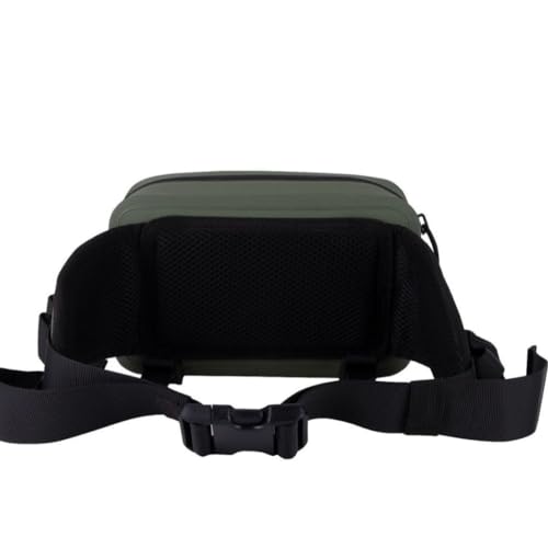2.1L Waterproof Waist Bag - TPU Military Green Packet with Airtight Zipper Closure, Lightweight Sling Bag for River Fly Fishing