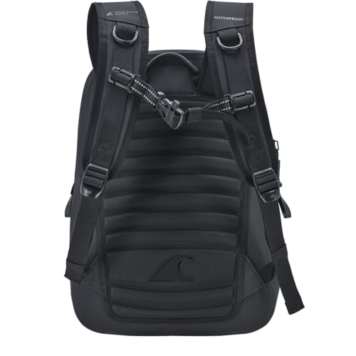 Breakwater Supply™ Fogland Lite Small Waterproof IP68 Submersible Backpack | Laptop Sleeve & Airtight Zippers for Outdoors, Surfing, Kayaking, Hiking, Cycling, Unisex TPU Dry Bag (Stealth Black, 15L) - color: Stealth Black, size: 15L