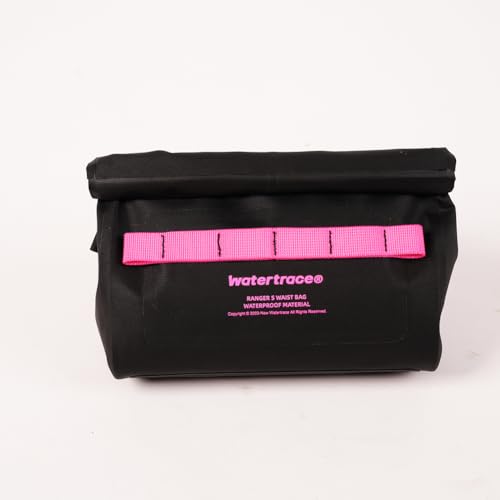 Waterproof Waist Bag, for Surfing, Paddleboarding, Boating,Cycling,Water Park Activities (Black/pink) - color: Black/pink