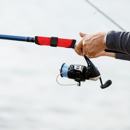 BOXOB 6pcs Fishing Hook Covers, 5.91 Inch Fishing Lure Covers with 50 Stainless Steel Speed Clips Fish Bait Protector Gloves Fish Pole Sleeve Wraps Essential Gear for Fishermen