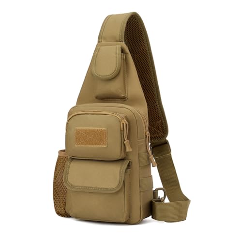 Sling Bag Crossbody Backpack for Men, Tactical Chest Shoulder Bags Daypack | Camouflage Cross Body Bag with Convertible Waterproof Shoulder Strap Trendy Casual Daypacks and Water Bottle Holder Chest Bag - color: Color 5