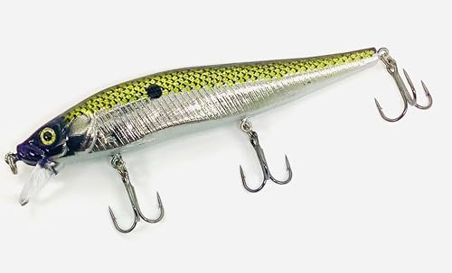 Luck E Strike STX Jerkbait, 4.5 Inch Suspending Hydrodynamic Fishing Lure, Made in The USA - color: Purple Passion