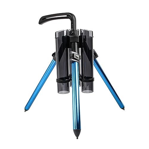 3-Tude Portable Fishing Rod Holder - Stand Holds Up to 3 Rods, Outdoor Fishing Gear Equipment Organizer - color: Long-Blue