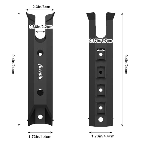Aventik 2/4pcs Tube Fishing Rod Holders for Boat Truck Tool Box with Tool Slot, Wall Mount Fishing Pole Holders with Screws - style: 4 Pole