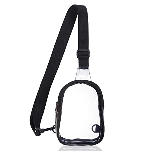 Mini Clear Bag Stadium Approved, Clear Sling Bag Crossbody Bags Fanny Pack, Concert Purse Belt Chest Bags Stadium Approved for Women